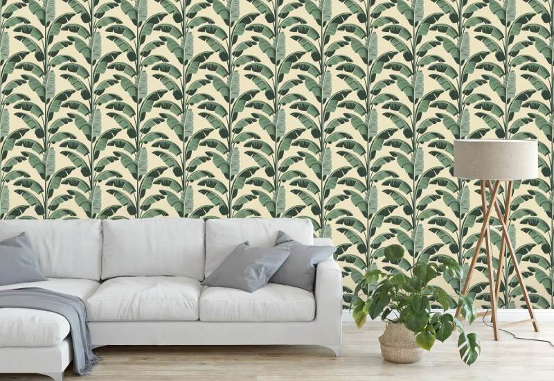 Banana Leaf Champagne Wallpaper