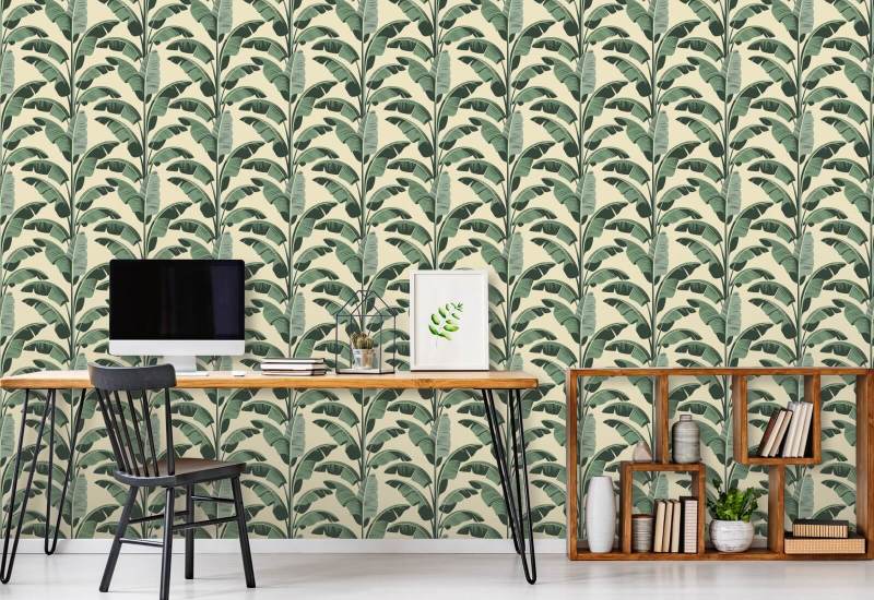 Banana Leaf Champagne Wallpaper