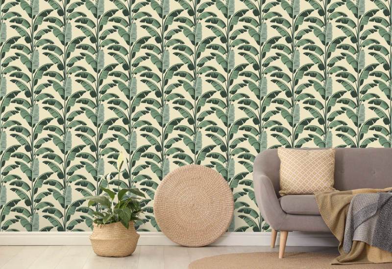 Banana Leaf Champagne Wallpaper