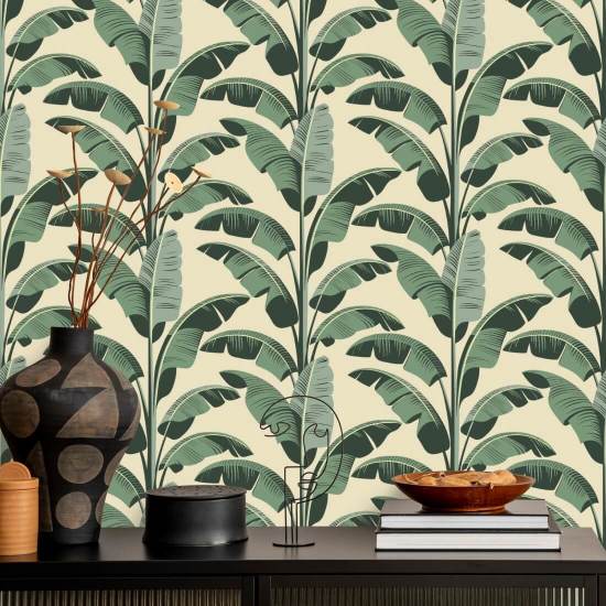 Bananblad Champagne Bakgrunn