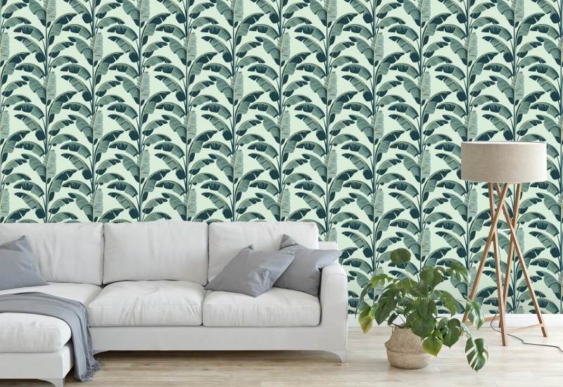 Banana Leaf Green Wallpaper