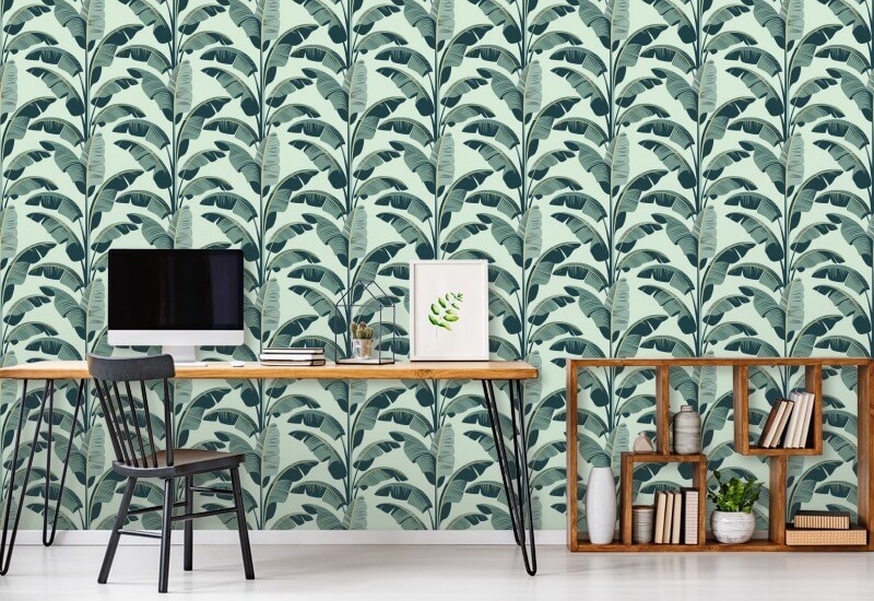 Banana Leaf Green Wallpaper