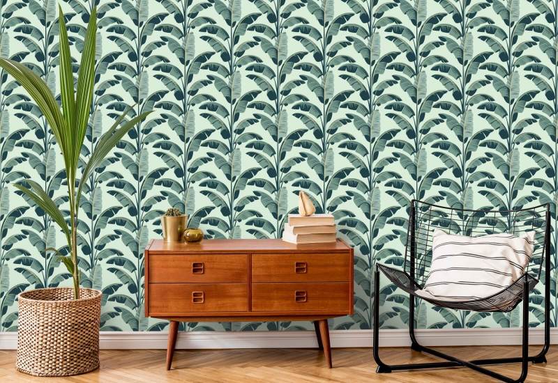 Banana Leaf Green Wallpaper