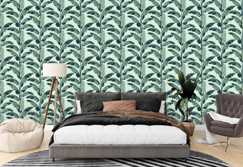 Banana Leaf Green Wallpaper