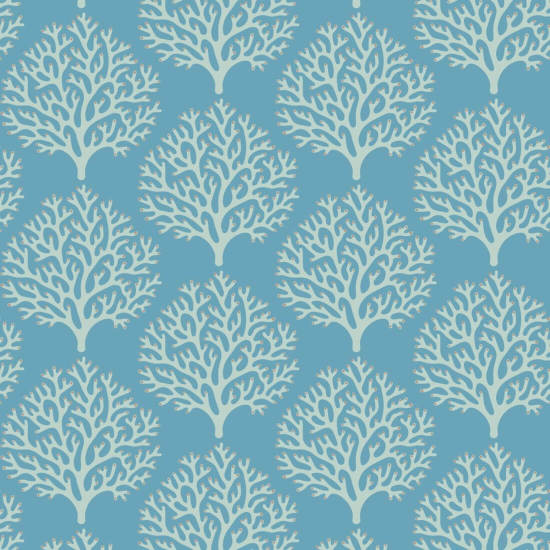 Coral de praia Papel de parede azul Sanibel