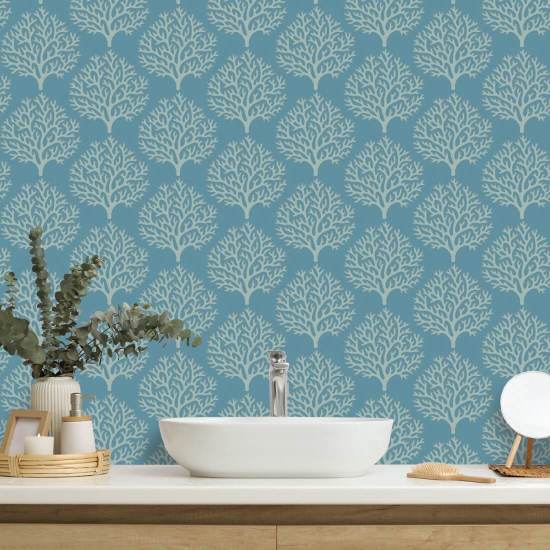 Coral de plage Papier peint Sanibel Blue