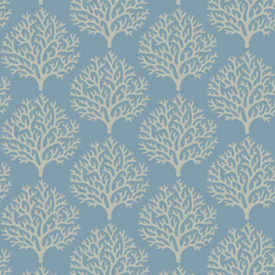 Coral de plage Papier peint Sky Blue