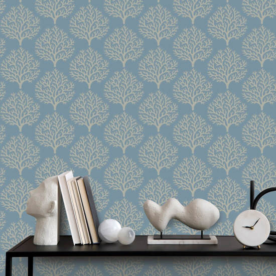 Beach Coral Himmelblå Bakgrund