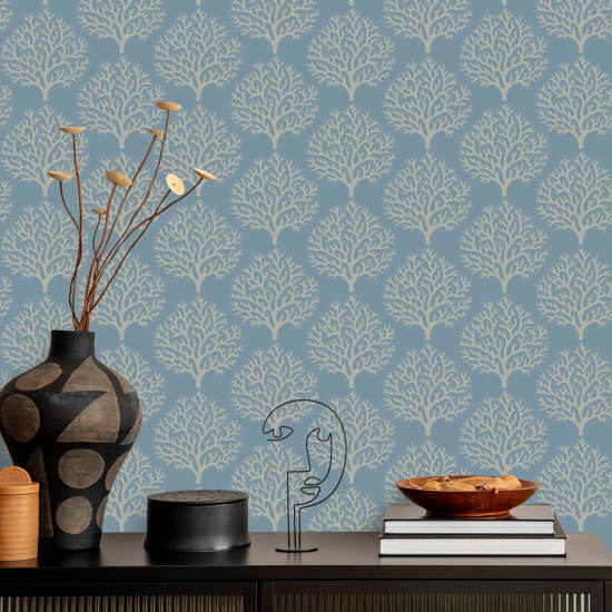 Spiaggia Coral Carta da parati Sky Blue