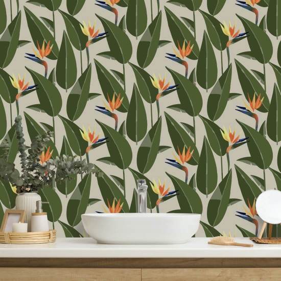Paradijsvogels Zandbehang