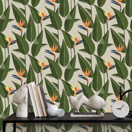 Oiseaux de paradis Papier peint Sand