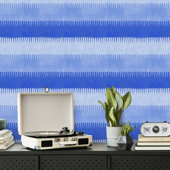 Cabana Stripe Papel de parede de blues