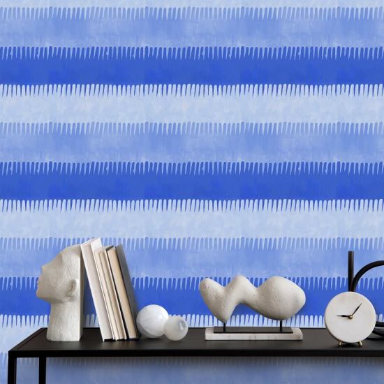 Cabana Stripe Papel de parede de blues