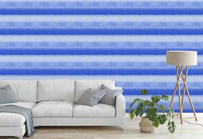 Cabana Stripe Papier peint Blues
