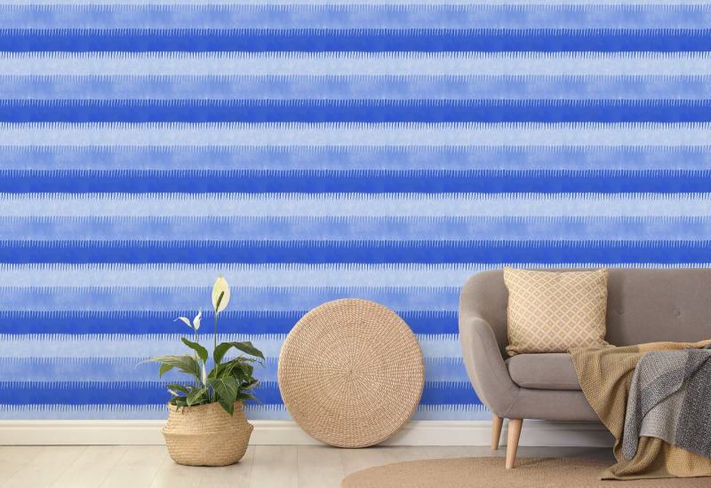 Cabana Stripe Blues Wallpaper