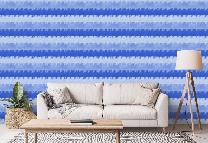 Cabana Stripe Papier peint Blues