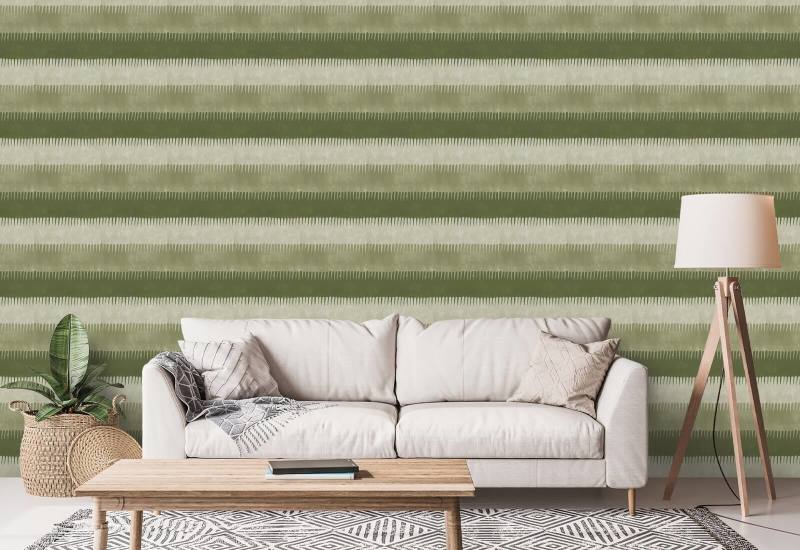 Cabana Stripe Oliven Bakgrunn