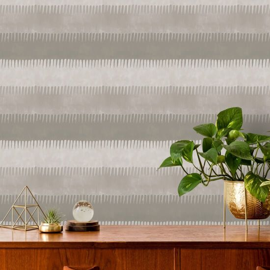Cabana Stripe Tans Wallpaper