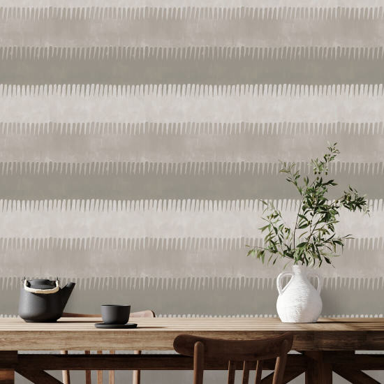 Cabana Stripe Tans Wallpaper