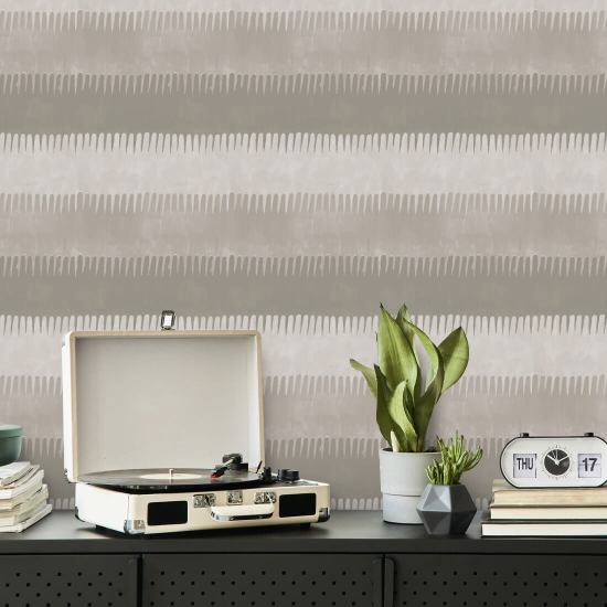 Cabana Stripe Tans Wallpaper