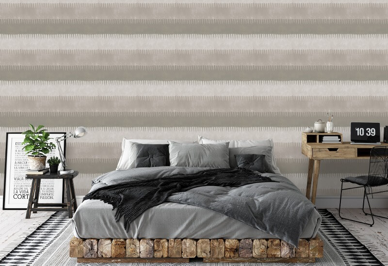 Cabana Stripe Tans Wallpaper