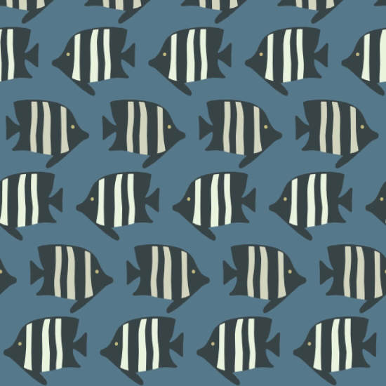 Peixes costeiros Papel de parede azul