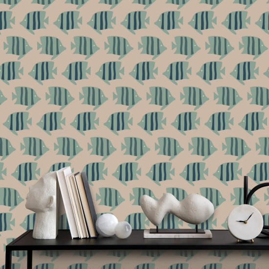 Kystfisk Pink Sand Bakgrunn