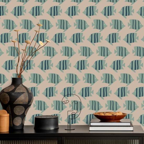 Pesce costiero Carta da parati Pink Sand