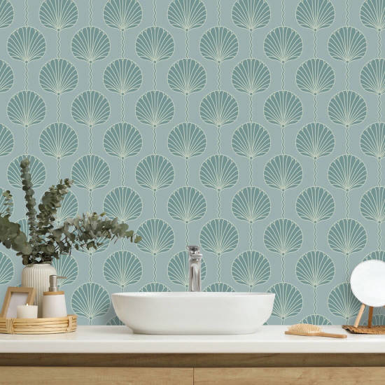 Deco lilje Lyseblå og blågrønn bakgrunn