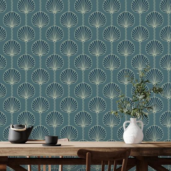 Deco Lilja Dolphin Blue Bakgrund