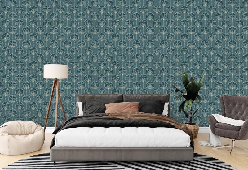 Deco Lilja Dolphin Blue Taustakuva