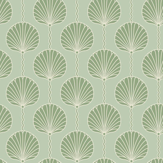 Deco-lelie Groen behang