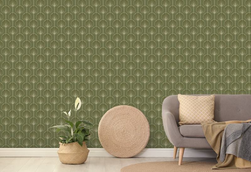 Lírio Deco Papel de parede aze