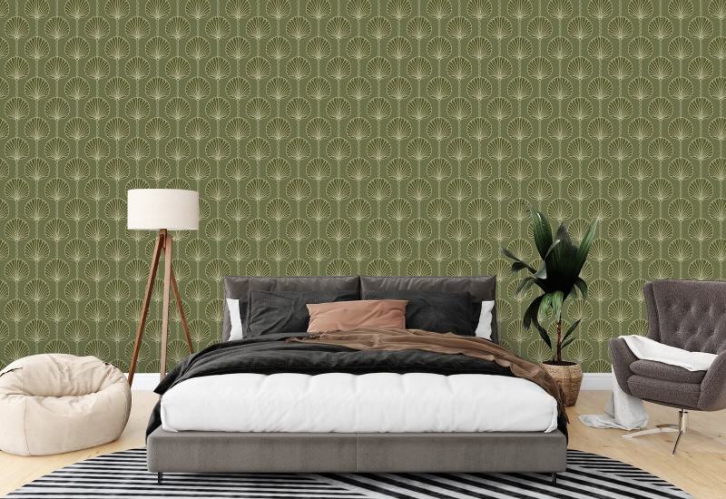 Deco lilje Oliven tapet