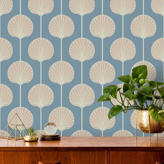 Deco Lily, tamaño grande Fondo de pantalla azul costero