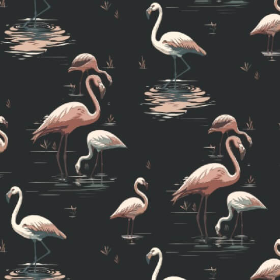 Flamingo Black Sand Wallpaper