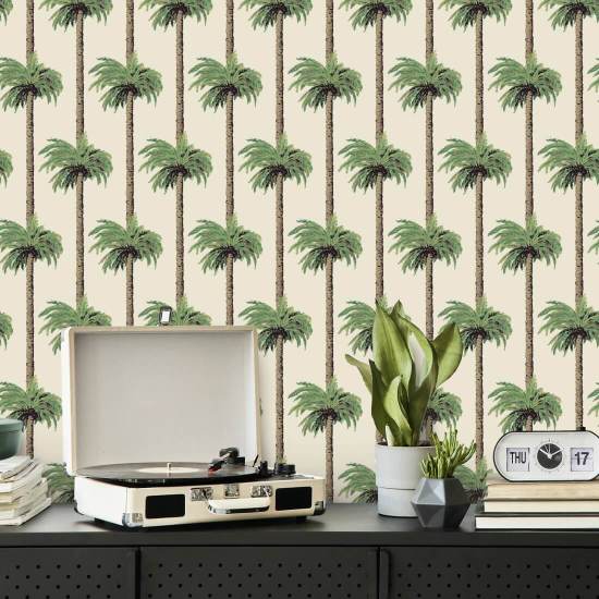 Retro Tiki palmer Linne Bakgrund
