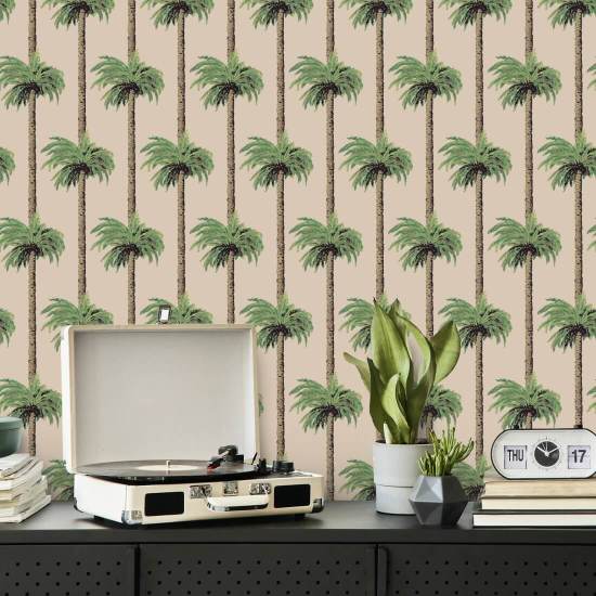 Palmeras Tiki retro Fondo de pantalla bronceado