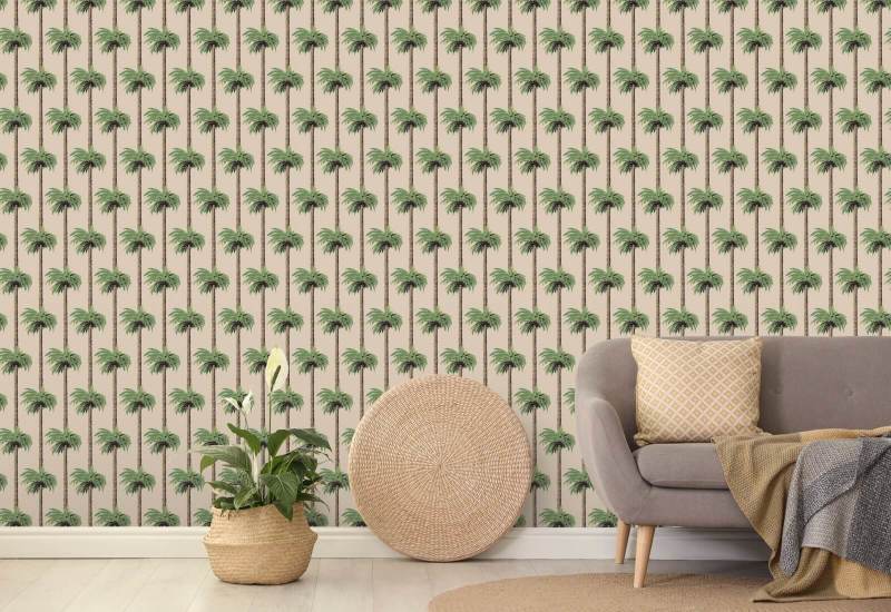 Palmeras Tiki retro Fondo de pantalla bronceado