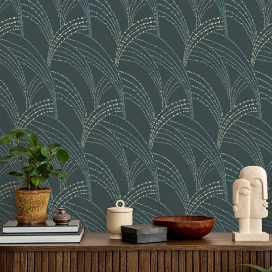 Herbe de mer Papier peint Black Moss