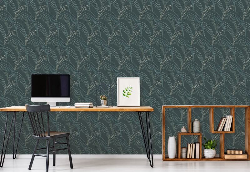 Herbe de mer Papier peint Black Moss