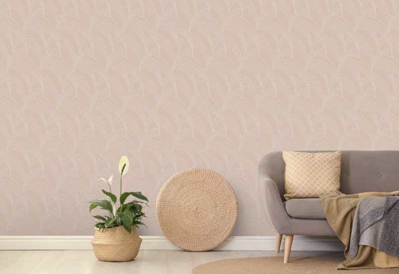 Sea Grass Pink Wallpaper