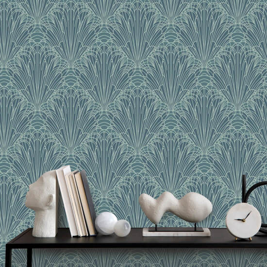 Splash Papier peint bleu