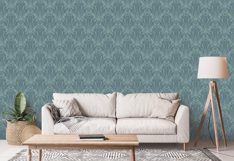 Splash Blauw behang