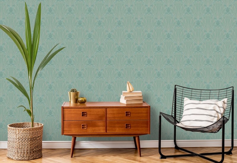 Splash Caribbean Green Wallpaper