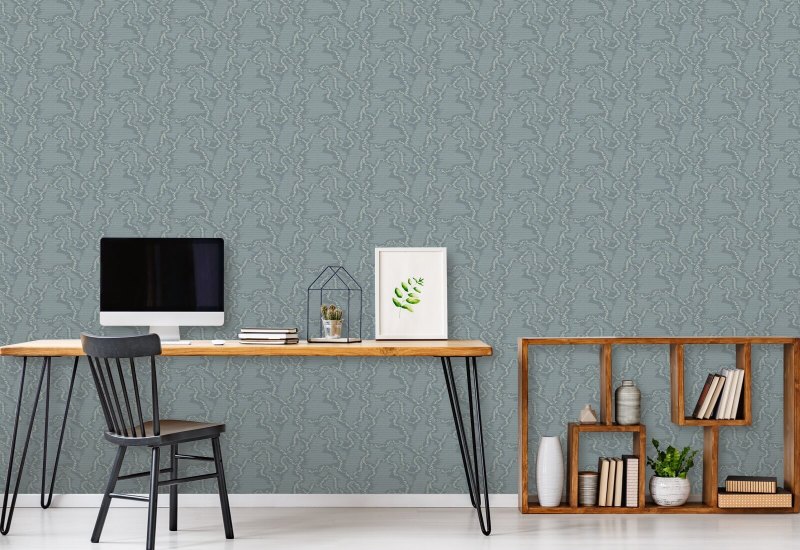 Elektrische rimpeling Blue Haze behang