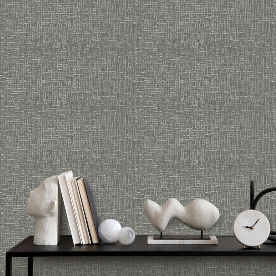 Atomic Weave Bleached Charcoal Wallpaper
