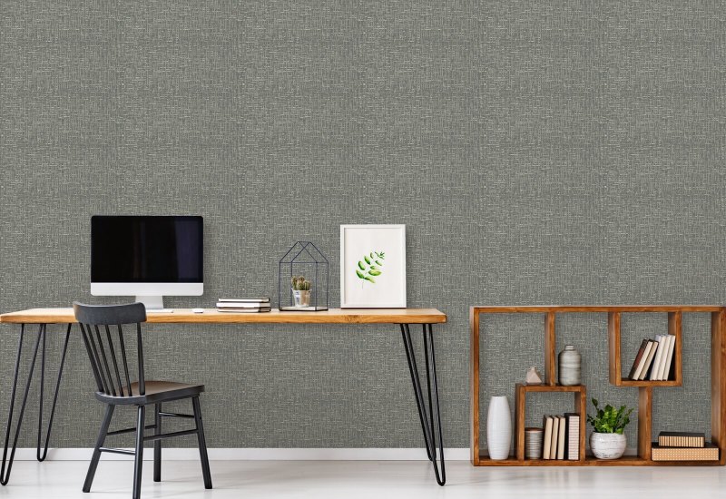 Atomic Weave Bleached Charcoal Wallpaper
