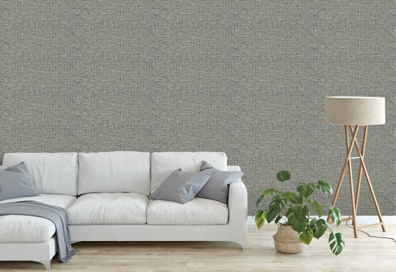 Atomic Weave Bleached Charcoal Wallpaper