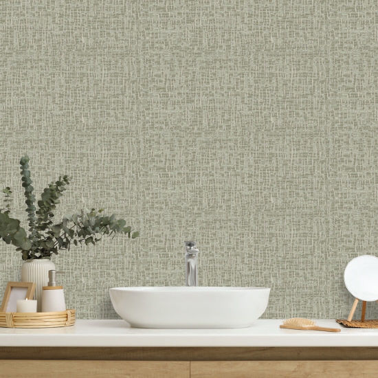 Atomic Weave Pale Green Wallpaper